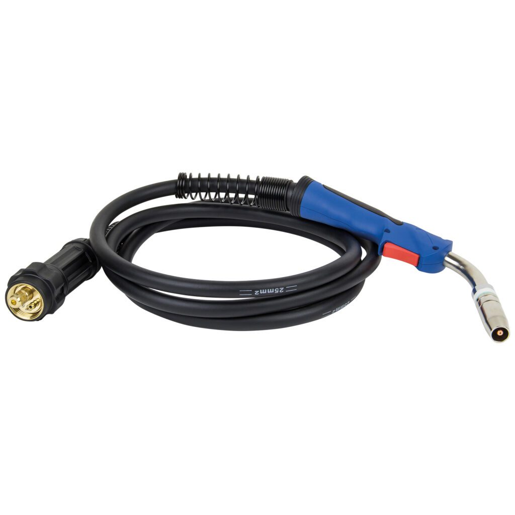 AB Tools Eco Mig Euro MB15 Welding Torch - 3 Metre Cable, With Tips & Shrouds